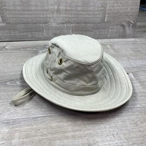 Tilley Hat T3 Traditional Khaki Cotton Duck Outdoor Boonie Bucket Hat Size 7 1/4